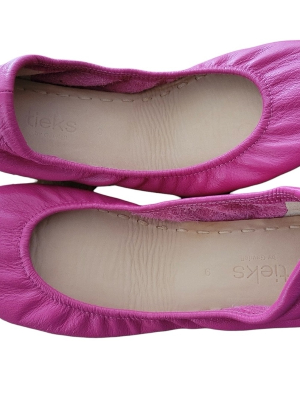 Tieks Hot Pink Leather Ballet Flats
